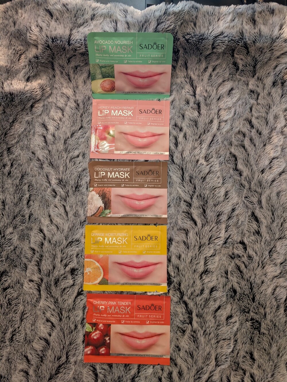 Nourishing Lip Mask Pack Assorted Flavors (Yellow, Green, Brown, Red)